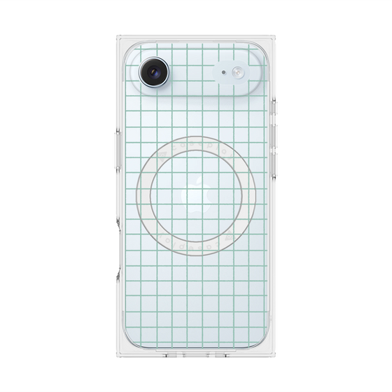 プレミアムスクエアケース with MagSafe［ オリジナル - 推し色チェック - グリーン ］