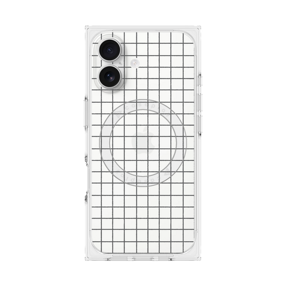 プレミアムスクエアケース with MagSafe［ オリジナル - 推し色チェック - ブラック ］
