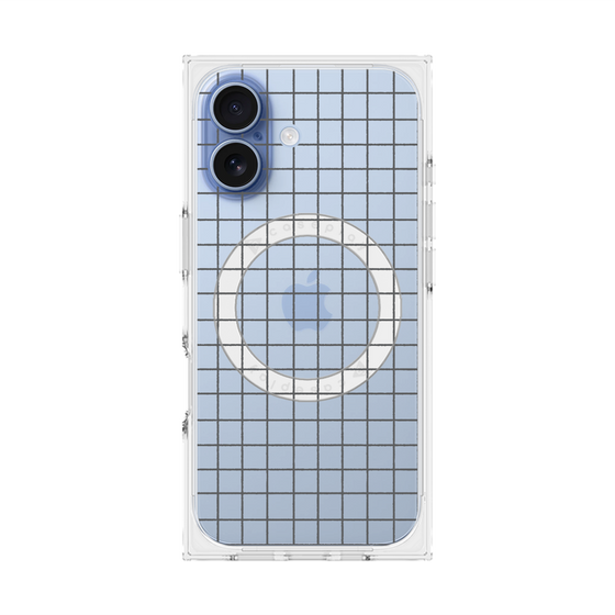 プレミアムスクエアケース with MagSafe［ オリジナル - 推し色チェック - ブラック ］