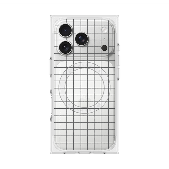 プレミアムスクエアケース with MagSafe［ オリジナル - 推し色チェック - ブラック ］