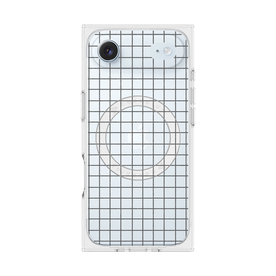 プレミアムスクエアケース with MagSafe［ オリジナル - 推し色チェック - ブラック ］