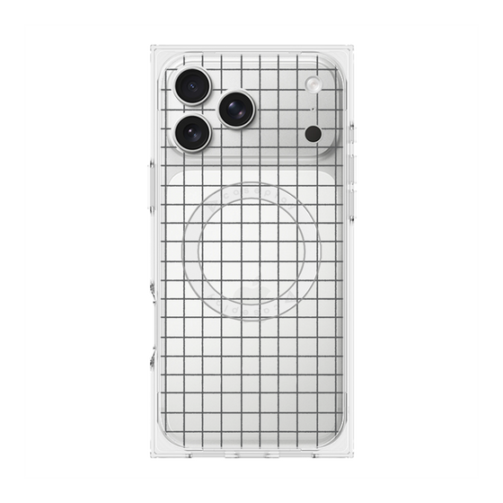 プレミアムスクエアケース with MagSafe［ オリジナル - 推し色チェック - ブラック ］