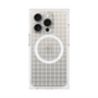 プレミアムスクエアケース with MagSafe［ オリジナル - 推し色チェック - ホワイト ］