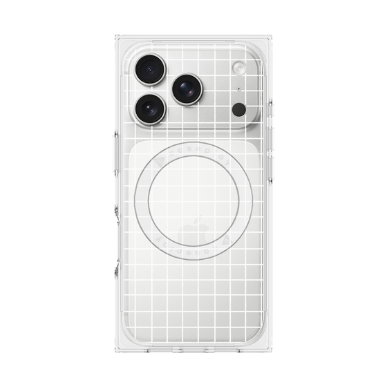 プレミアムスクエアケース with MagSafe［ オリジナル - 推し色チェック - ホワイト ］