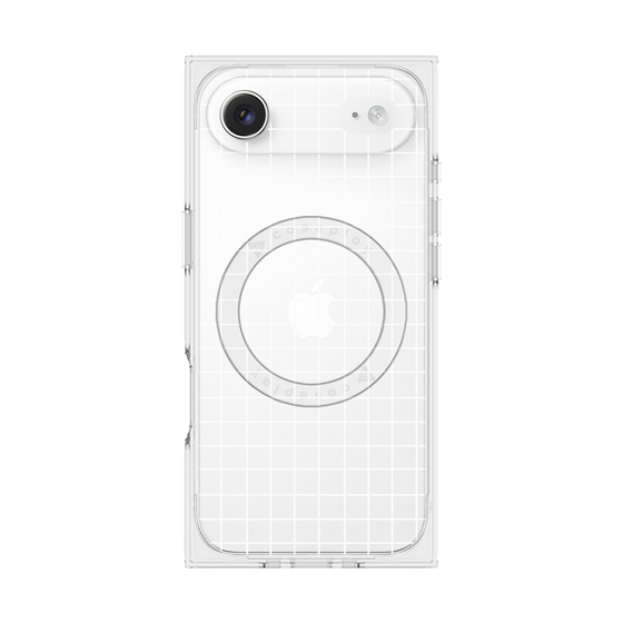 プレミアムスクエアケース with MagSafe［ オリジナル - 推し色チェック - ホワイト ］
