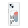 プレミアムスクエアケース with MagSafe［ オリジナル - ドットオーバーレイ - KEEP YOUR HEAD UP/A ］