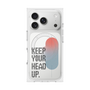 プレミアムスクエアケース with MagSafe［ オリジナル - ドットオーバーレイ - KEEP YOUR HEAD UP/A ］