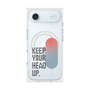 プレミアムスクエアケース with MagSafe［ オリジナル - ドットオーバーレイ - KEEP YOUR HEAD UP/A ］