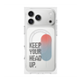 プレミアムスクエアケース with MagSafe［ オリジナル - ドットオーバーレイ - KEEP YOUR HEAD UP/A ］