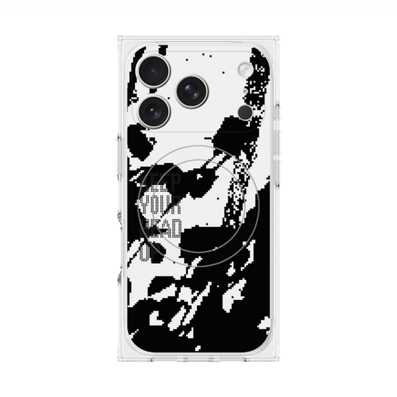 プレミアムスクエアケース with MagSafe［ オリジナル - ドットオーバーレイ - KEEP YOUR HEAD UP/C ］