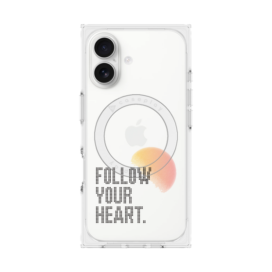 プレミアムスクエアケース with MagSafe［ オリジナル - ドットオーバーレイ - FOLLOW YOUR HEART/A ］