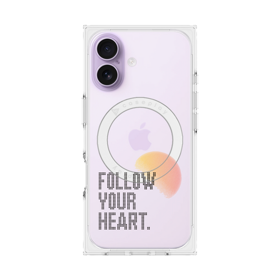 プレミアムスクエアケース with MagSafe［ オリジナル - ドットオーバーレイ - FOLLOW YOUR HEART/A ］