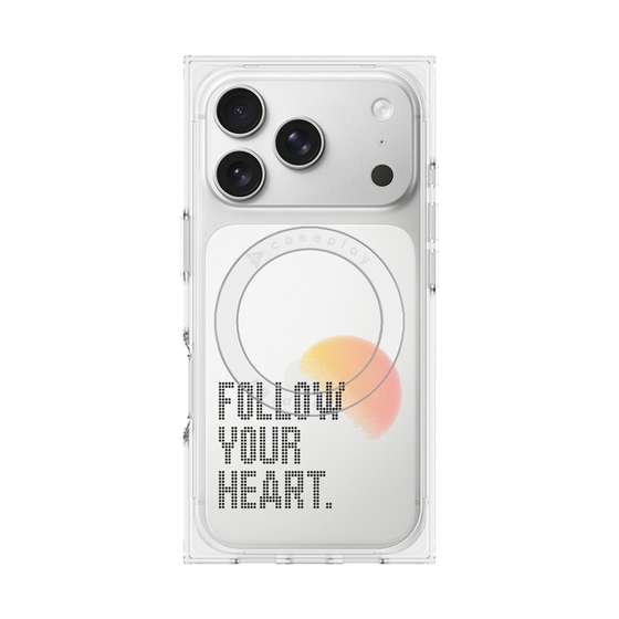 プレミアムスクエアケース with MagSafe［ オリジナル - ドットオーバーレイ - FOLLOW YOUR HEART/A ］