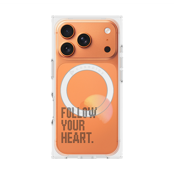 プレミアムスクエアケース with MagSafe［ オリジナル - ドットオーバーレイ - FOLLOW YOUR HEART/A ］