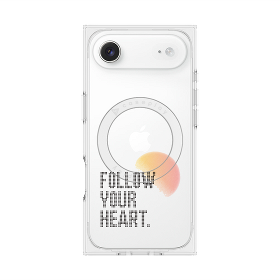 プレミアムスクエアケース with MagSafe［ オリジナル - ドットオーバーレイ - FOLLOW YOUR HEART/A ］