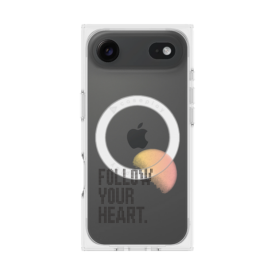 プレミアムスクエアケース with MagSafe［ オリジナル - ドットオーバーレイ - FOLLOW YOUR HEART/A ］