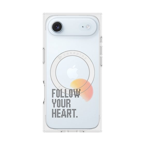プレミアムスクエアケース with MagSafe［ オリジナル - ドットオーバーレイ - FOLLOW YOUR HEART/A ］