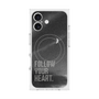 プレミアムスクエアケース with MagSafe［ オリジナル - ドットオーバーレイ - FOLLOW YOUR HEART/B ］