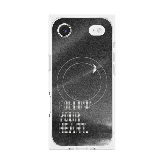 プレミアムスクエアケース with MagSafe［ オリジナル - ドットオーバーレイ - FOLLOW YOUR HEART/B ］
