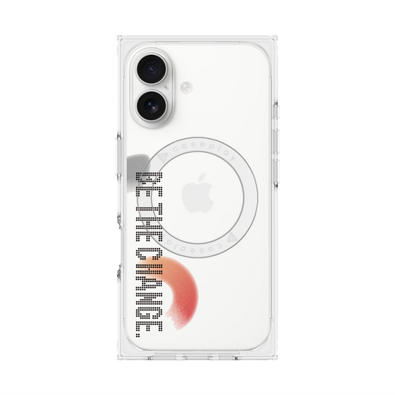プレミアムスクエアケース with MagSafe［ オリジナル - ドットオーバーレイ - BE THE CHANGE/A ］
