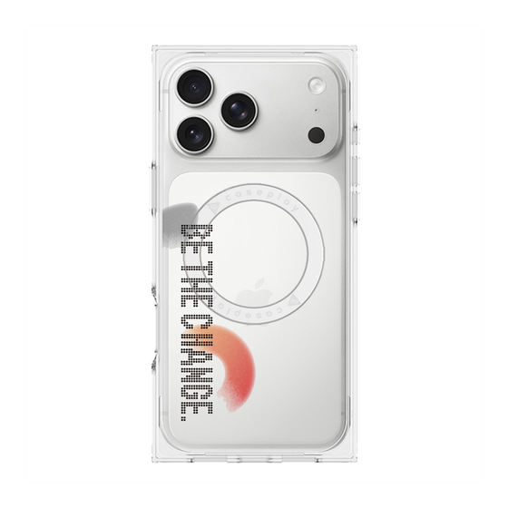 プレミアムスクエアケース with MagSafe［ オリジナル - ドットオーバーレイ - BE THE CHANGE/A ］