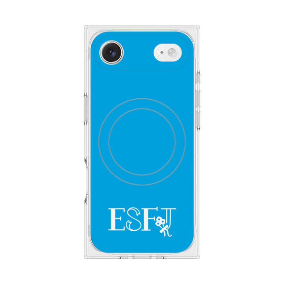 プレミアムスクエアケース with MagSafe［ オリジナル - ESFJ 領事 - アルファベット - ブルー ］