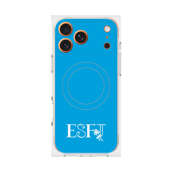 プレミアムスクエアケース with MagSafe［ オリジナル - ESFJ 領事 - アルファベット - ブルー ］