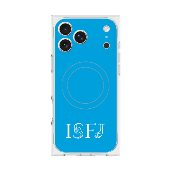 プレミアムスクエアケース with MagSafe［ オリジナル - ISFJ 擁護者 - アルファベット - ブルー ］