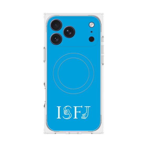 プレミアムスクエアケース with MagSafe［ オリジナル - ISFJ 擁護者 - アルファベット - ブルー ］