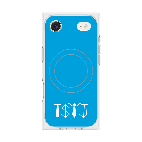 プレミアムスクエアケース with MagSafe［ オリジナル - ISTJ 管理者 - アルファベット - ブルー ］