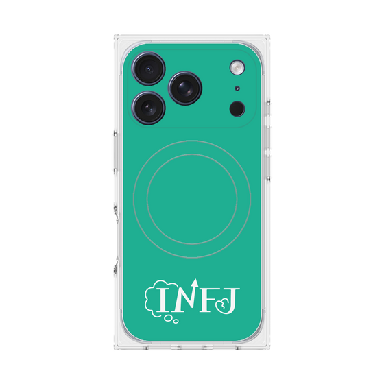 プレミアムスクエアケース with MagSafe［ オリジナル - INFJ 提唱者 - アルファベット - グリーン ］