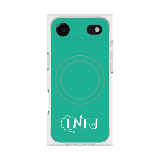 プレミアムスクエアケース with MagSafe［ オリジナル - INFJ 提唱者 - アルファベット - グリーン ］