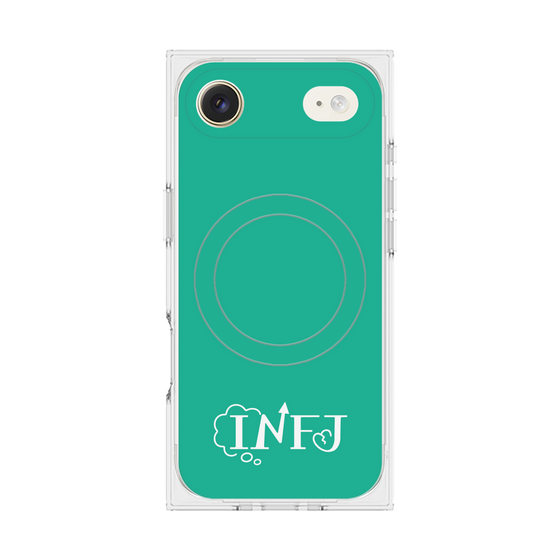 プレミアムスクエアケース with MagSafe［ オリジナル - INFJ 提唱者 - アルファベット - グリーン ］