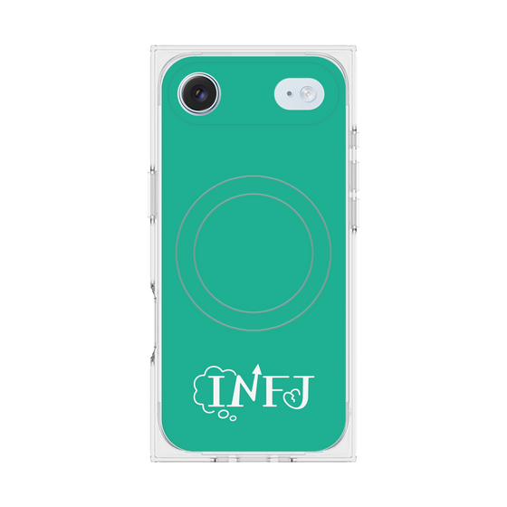 プレミアムスクエアケース with MagSafe［ オリジナル - INFJ 提唱者 - アルファベット - グリーン ］