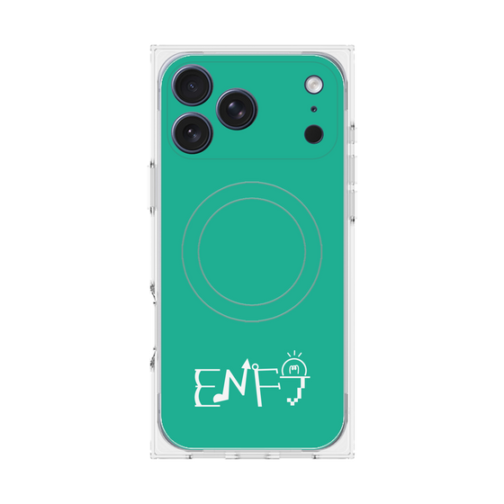 プレミアムスクエアケース with MagSafe［ オリジナル - ENFJ 主人公 - アルファベット - グリーン ］