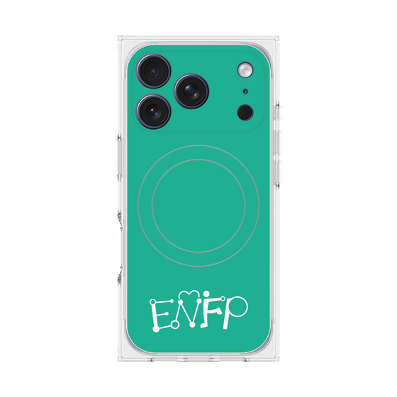 プレミアムスクエアケース with MagSafe［ オリジナル - ENFP 運動家 - アルファベット - グリーン ］