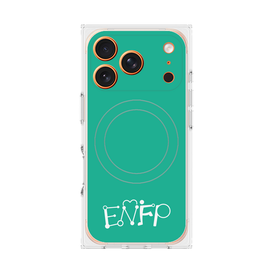 プレミアムスクエアケース with MagSafe［ オリジナル - ENFP 運動家 - アルファベット - グリーン ］