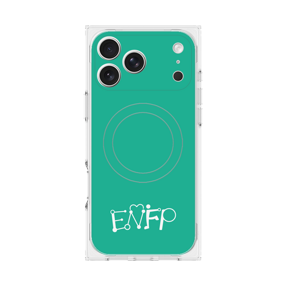 プレミアムスクエアケース with MagSafe［ オリジナル - ENFP 運動家 - アルファベット - グリーン ］