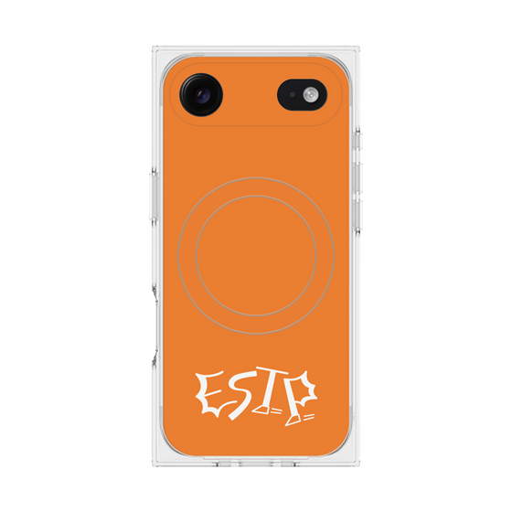 プレミアムスクエアケース with MagSafe［ オリジナル - ESTP 起業家 - アルファベット - オレンジ ］