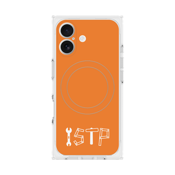 プレミアムスクエアケース with MagSafe［ オリジナル - ISTP 巨匠 - アルファベット - オレンジ ］