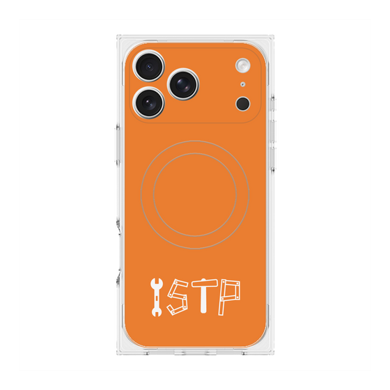 プレミアムスクエアケース with MagSafe［ オリジナル - ISTP 巨匠 - アルファベット - オレンジ ］
