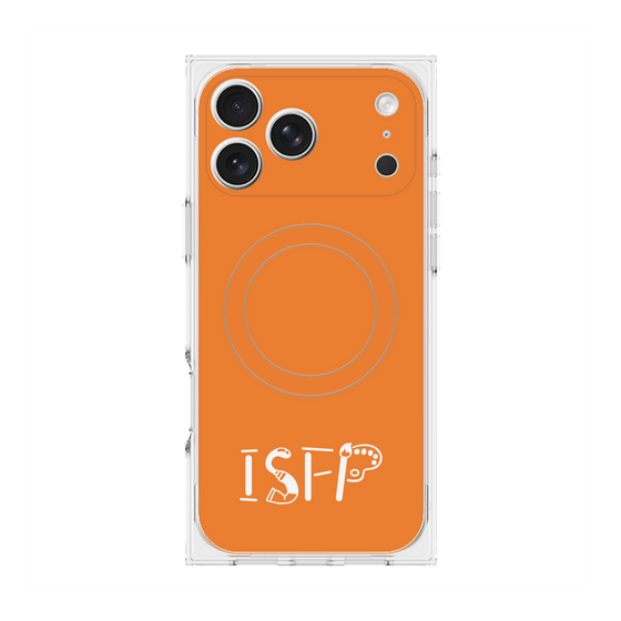 プレミアムスクエアケース with MagSafe［ オリジナル - ISFP 冒険家 - アルファベット - オレンジ ］