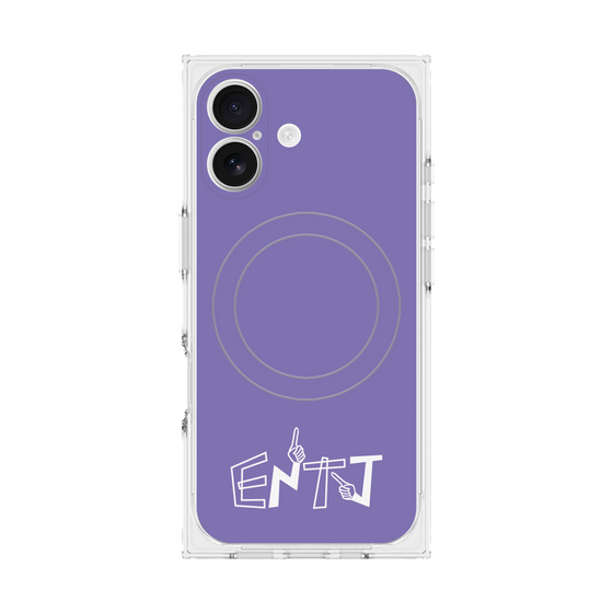 プレミアムスクエアケース with MagSafe［ オリジナル - ENTJ 指揮官 - アルファベット - パープル ］
