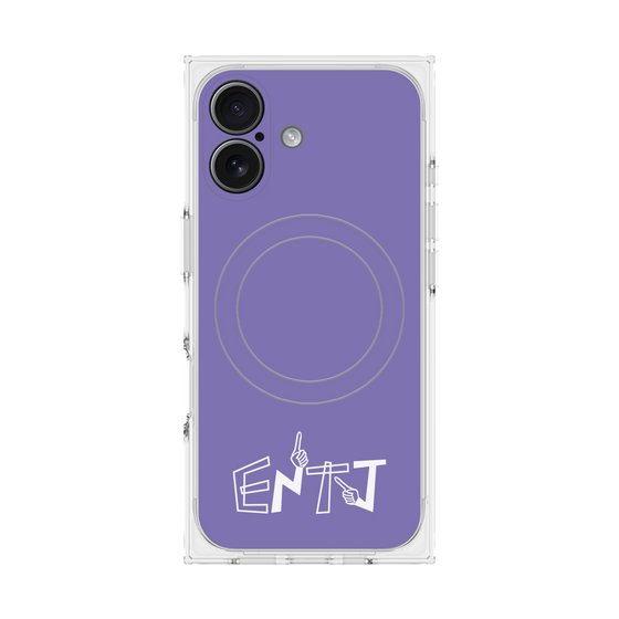 プレミアムスクエアケース with MagSafe［ オリジナル - ENTJ 指揮官 - アルファベット - パープル ］