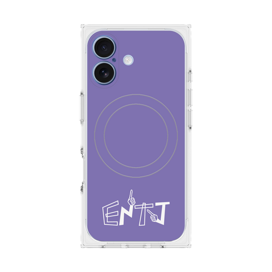 プレミアムスクエアケース with MagSafe［ オリジナル - ENTJ 指揮官 - アルファベット - パープル ］