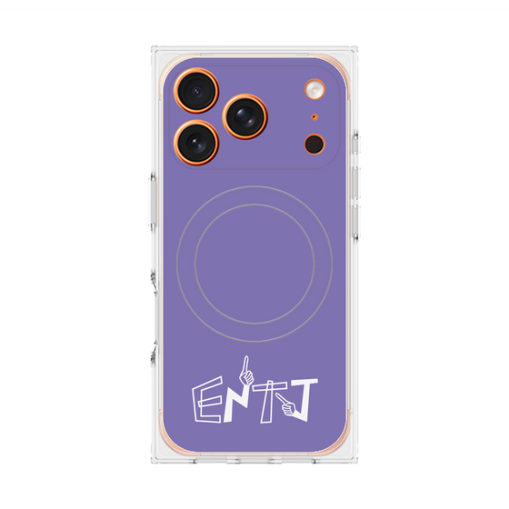 プレミアムスクエアケース with MagSafe［ オリジナル - ENTJ 指揮官 - アルファベット - パープル ］