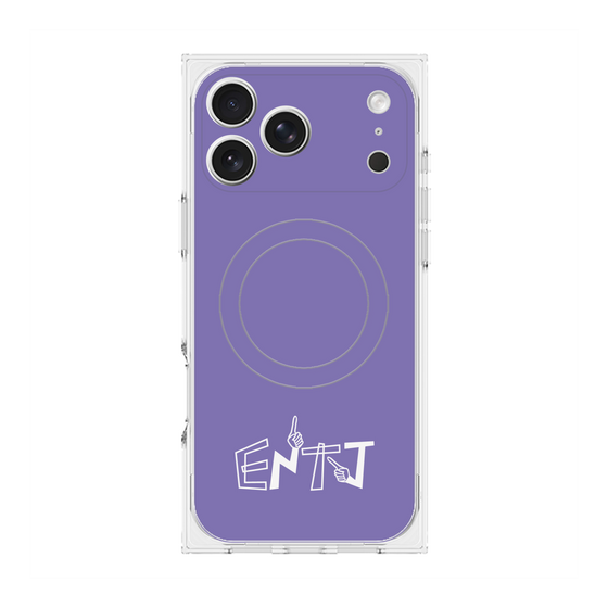 プレミアムスクエアケース with MagSafe［ オリジナル - ENTJ 指揮官 - アルファベット - パープル ］