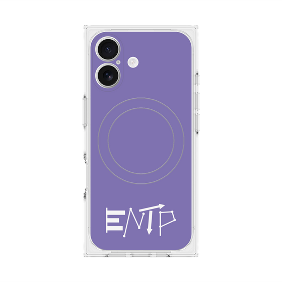 プレミアムスクエアケース with MagSafe［ オリジナル - ENTP 討論者 - アルファベット - パープル ］