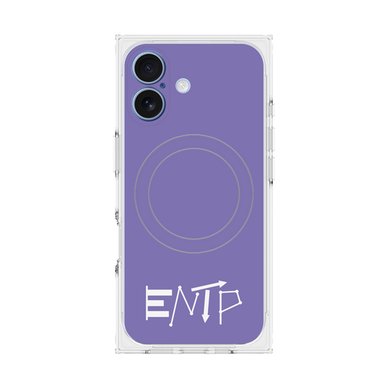 プレミアムスクエアケース with MagSafe［ オリジナル - ENTP 討論者 - アルファベット - パープル ］