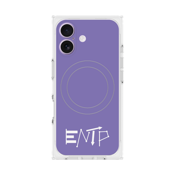 プレミアムスクエアケース with MagSafe［ オリジナル - ENTP 討論者 - アルファベット - パープル ］